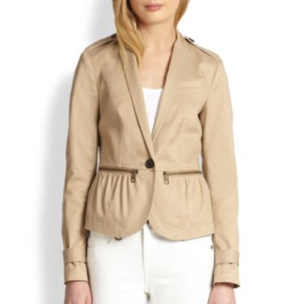Burberry Brit Bethersden Peplum Jacket in Honey